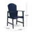 Outdoor Weather Resistant Acacia Wood Adirondack Dining Chairs (Set Of 2)-2034333289