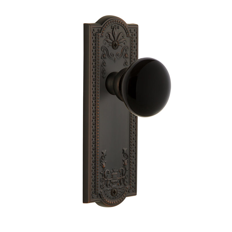 Plaque d'intimité Grandh Parthénon avec bouton de porte Coventry, 2-3/4", Bronze intemporel