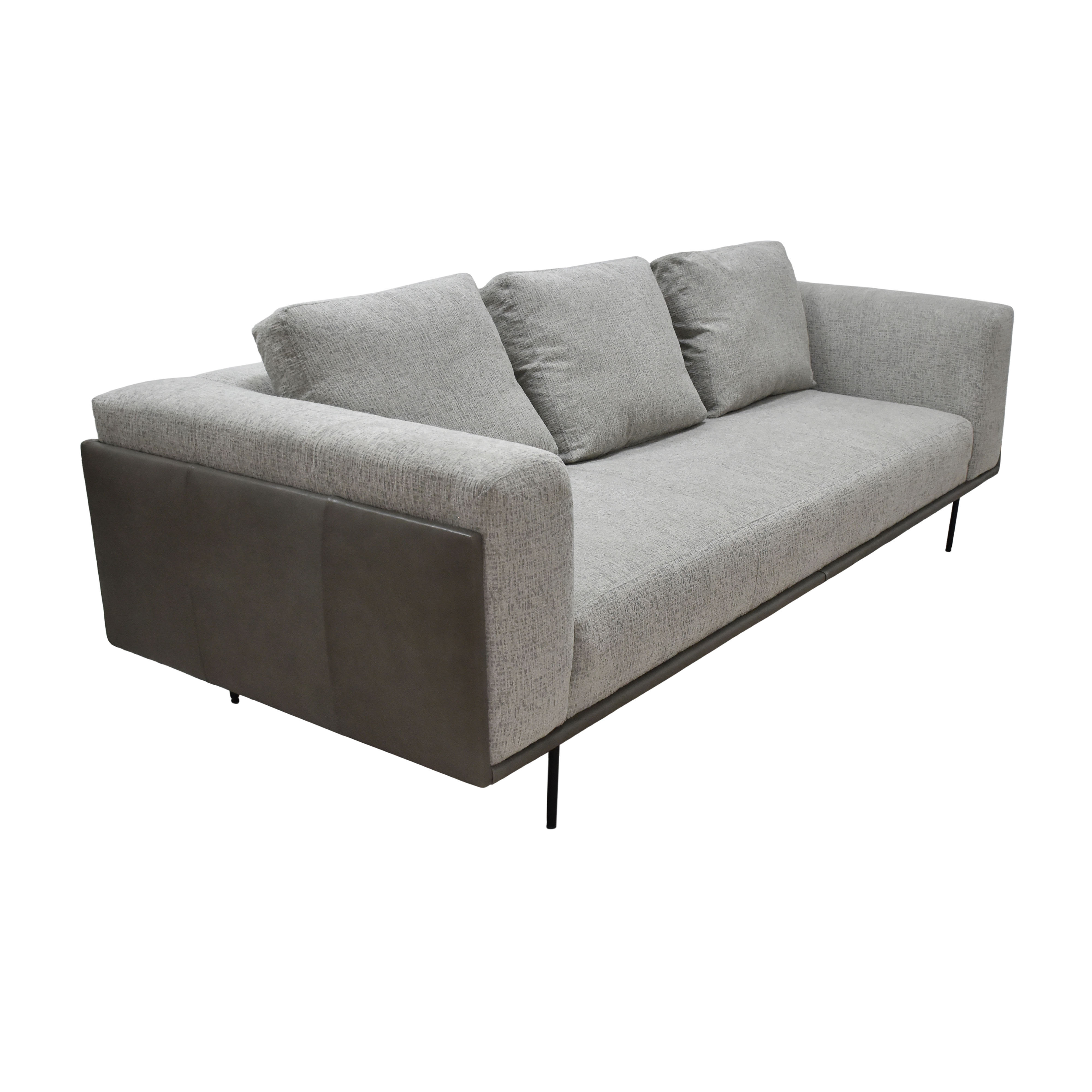 Classic Home Sinclair Fabric And Leather Sofa - Wayfair Canada