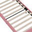 Structure de lit simple en similicuir PU avec tête de lit capitonnée, rose et crème-244870019