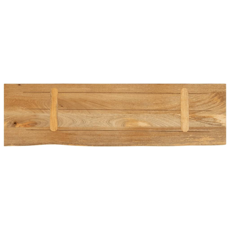 Table Top Solid Wood Mango, 3.8cm H x 100cm W x 20cm D, Natural