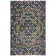 Cantu Hand Tufted Nz Wool/Cotton Geometric Rug in Blue/Gold