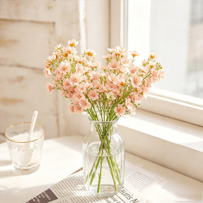 4 pièces de fleurs de gypsophile artificielles pour bébé, bouquets de fleurs sauvages en soie artificielle pour arrangement de vase de maison de ferme rustique, centre de table de mariage et décoration de table de fête
