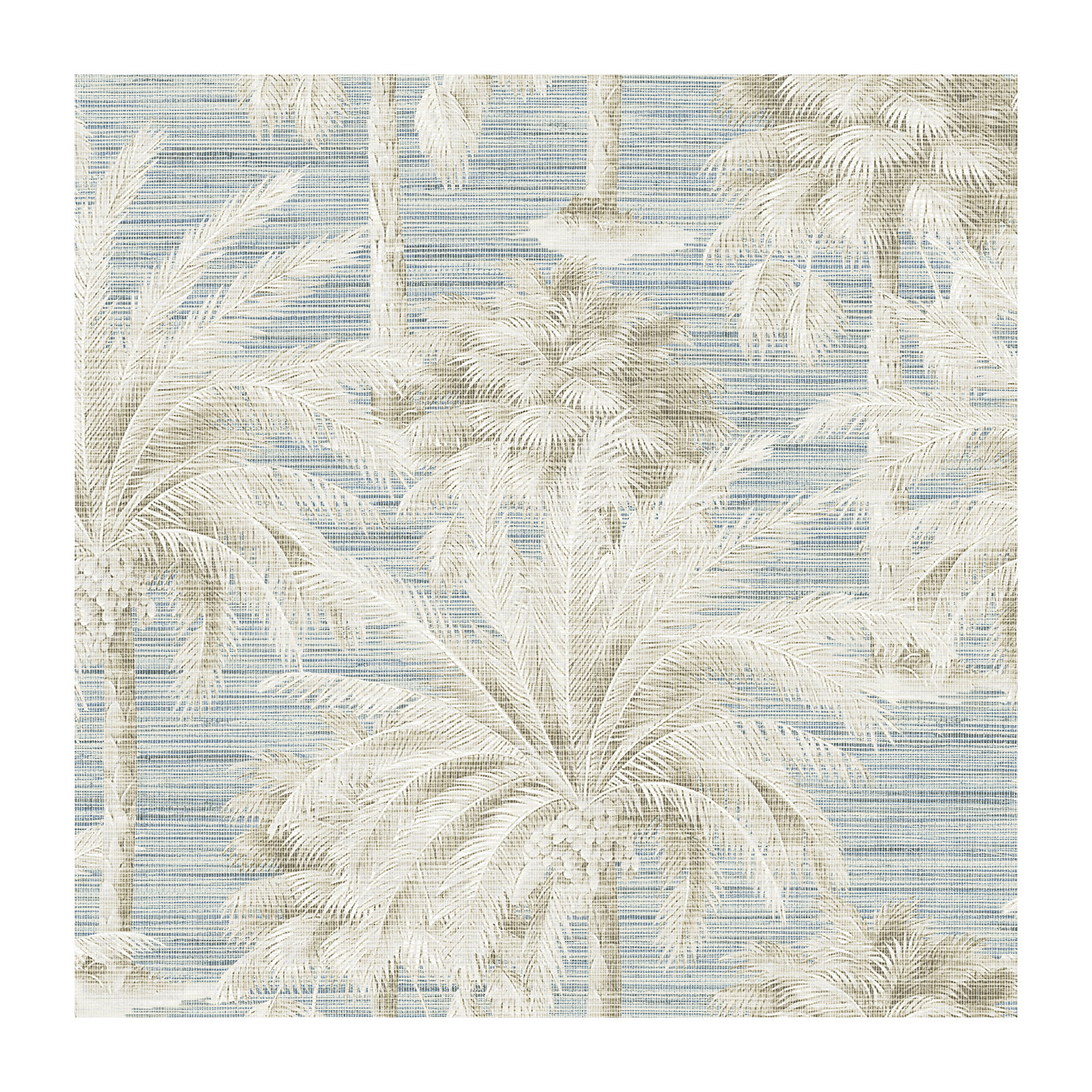Paonia 27' x 27" Texture Wallpaper Roll, Blue