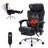 Ergonomic Massage Executive office chair, Vibration & Heat Office Chair for Heavy People, Reclining Desk Office Chair with Retractable Footrest