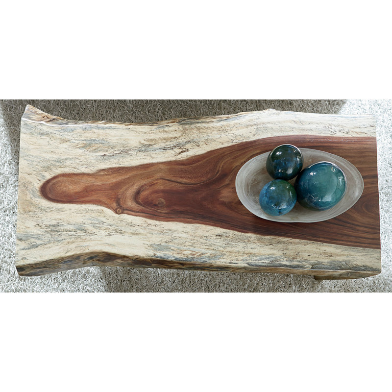 Table basse traîneau Live Edge, Naturel