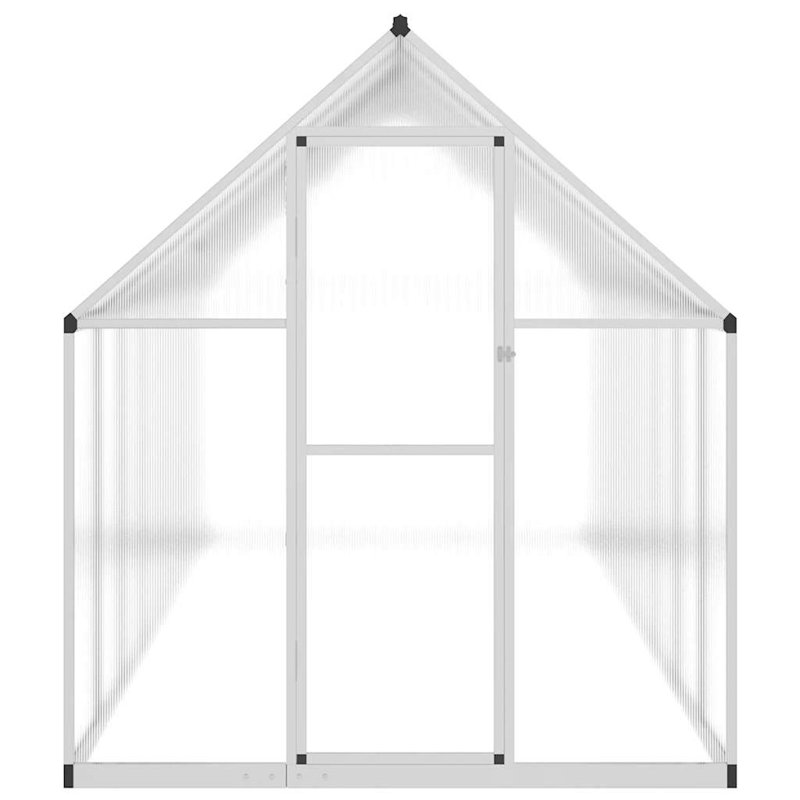 Charika 14.5 Ft W x 5.5 Ft D Greenhouse, 195cm H x 445cm W x 169cm D, Silver