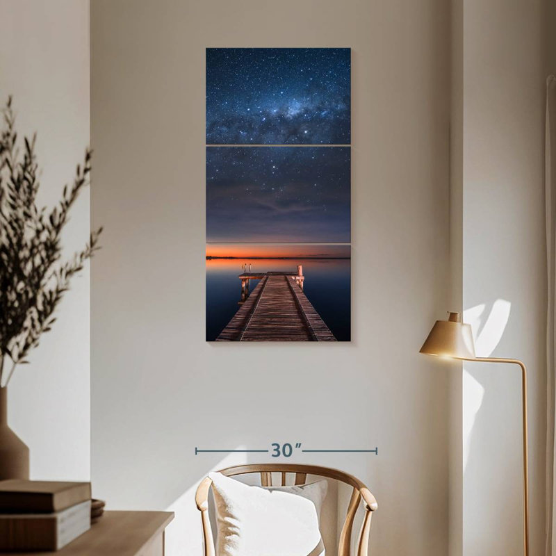 Starlit Bonney Lake, 62" H x 30" W