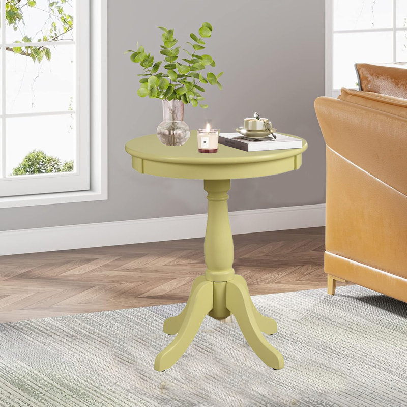 Table de bout Krohn, Jaune clair, H 22 po x l 18 po x P 18 po