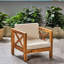 Fauteuil club en bois avec coussins de style Mid-Century