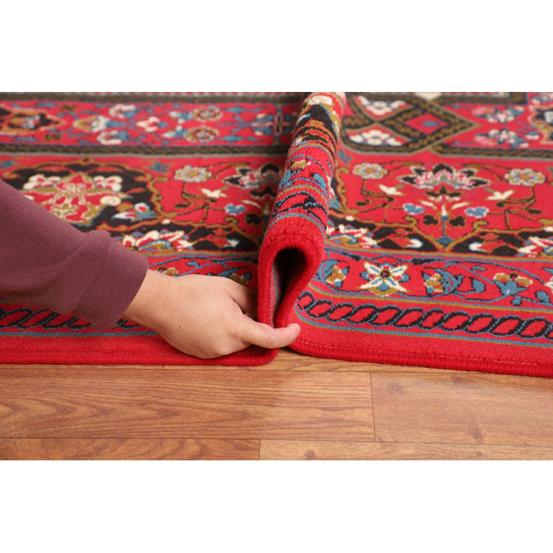 Geometric Red Traditional Turkish Area Rug 10x13