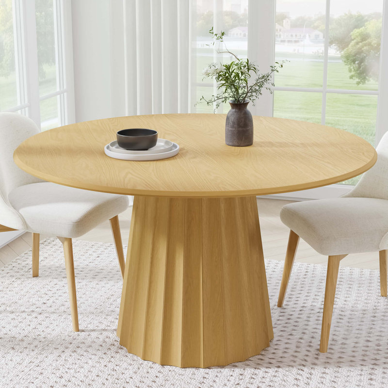 Table de salle à manger en bois massif, Chêne, H 30 po x L 52 po x l 52 po