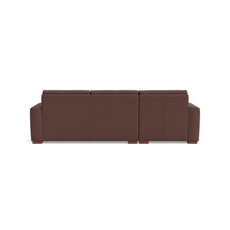Couch Potato Chaise Sectional, Left Hand Facing, Leather - Deep Blue
