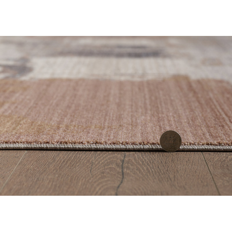 Tapis performance tissé à la machine Adele Palette - rosé - 5 pi x 7 pi 8 po, 5 pi x 7 pi 8 po
