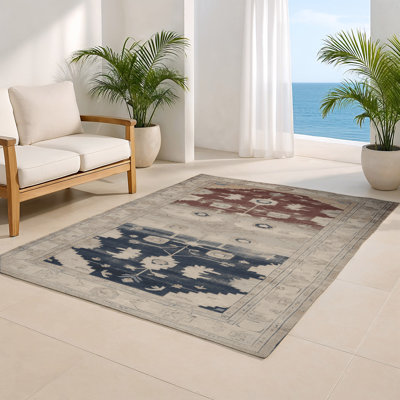 Tapis d'intérieur et d'extérieur surteint beige