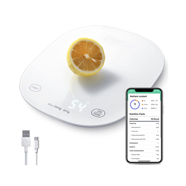 CUBITT Smart Kitchen Scale, Bluetooth Food Scale with Nutritional Calculator  for Keto, Macro and Calorie, Digital Grams and Oz for Weight Loss, Cooking  and Baking with Smartphone APP 