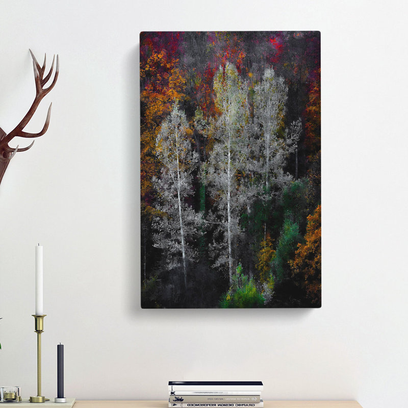 Autumn Trees In Switzerland - Wrapped Canvas, 91cm H x 60cm W x 3cm D