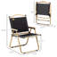 Ensemble de 2 chaises de camping pliantes, chaises de plage légères et portables, parfaites pour les fêtes, la pêche, le pique-nique et la randonnée, noir