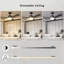 Ventilateur de plafond à DEL avec lumière, télécommande, 6 vitesses de ventilateur, luminosité à intensité variable et température de couleur