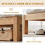 Structure de lit en bois massif, base de lit double avec support en lattes de bois, conception robuste, élégante et silencieuse, aucun sommier requis, assemblage facile, pin naturel de 12 po-734220996