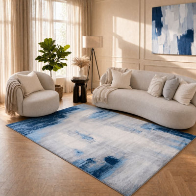 Elaris Collection Rectangle Abstract Area Rug