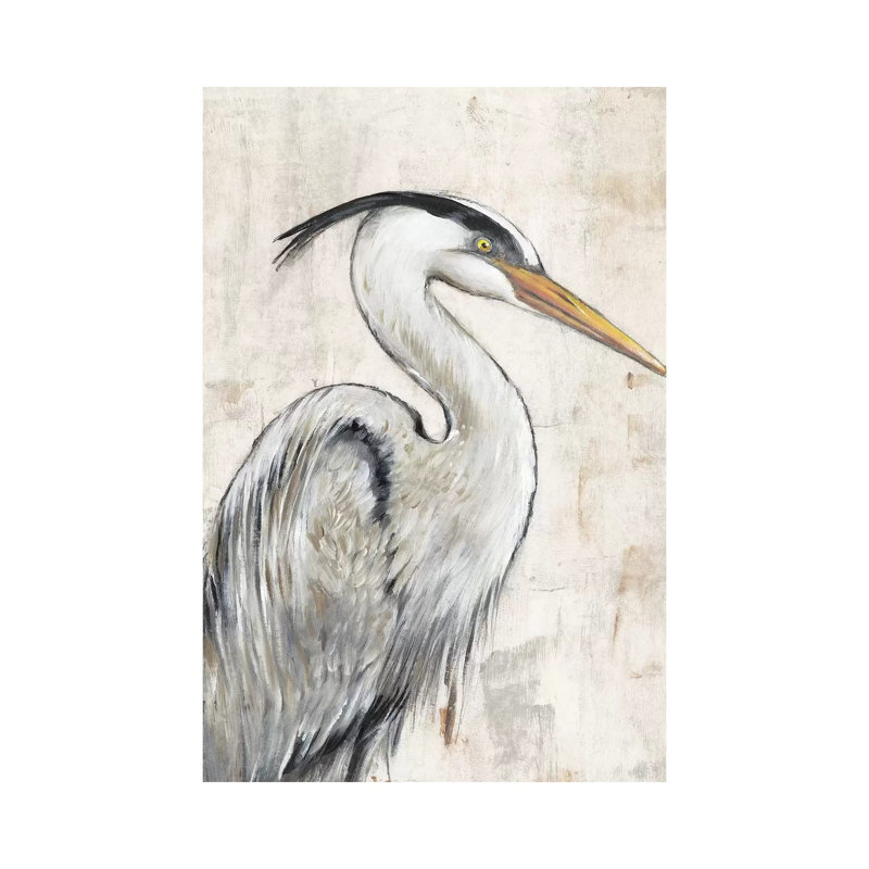 Grey Heron I by Tim OToole - Wrapped Canvas Painting, 30.48cm H x 20.32cm W 1.9cm D