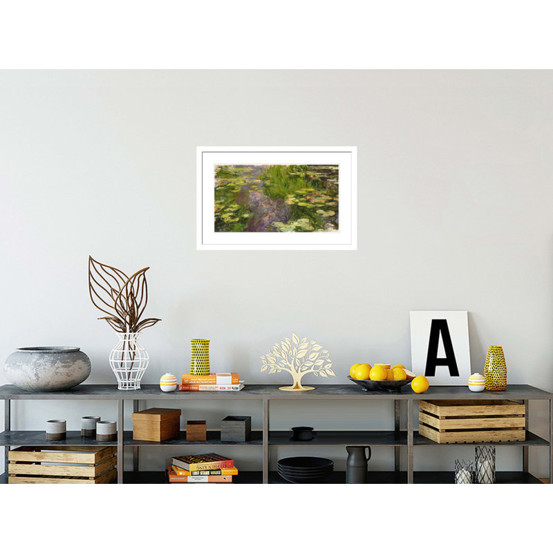 «Waterlilies» par Claude Monet, impression giclée encadrée, H 19 po x l 29,5 po