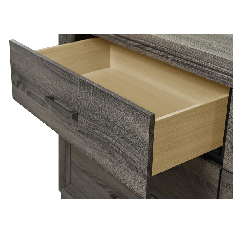 Commode 6 tiroirs Chêne brun