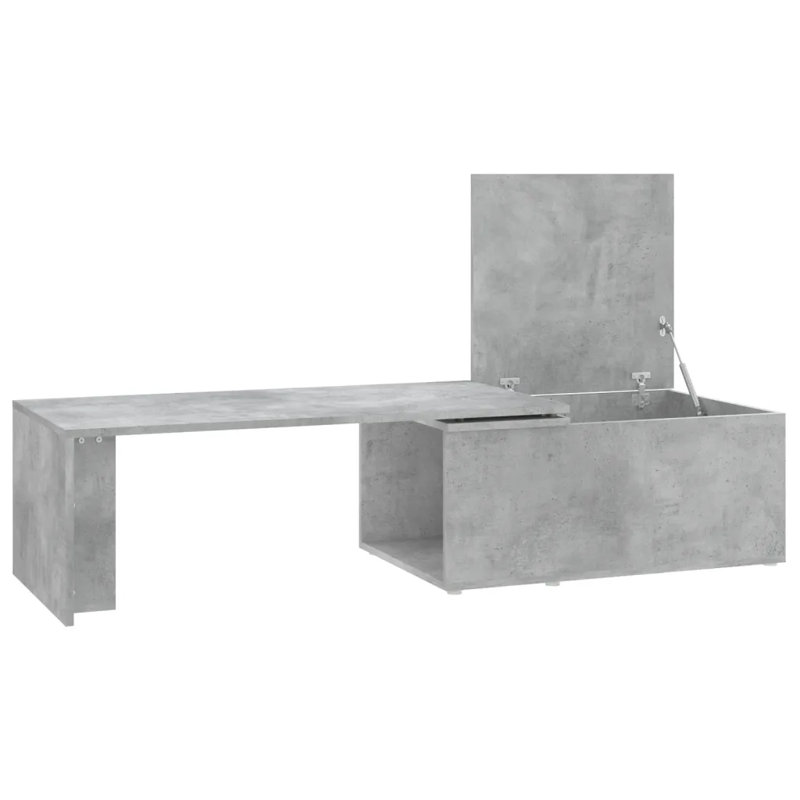 Mayme Floor Shelf Coffee Table, Concrete Grey