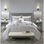 Ensemble de literie pour très grand lit gris de luxe - Collection d'édredon et de courtepointe de style hôtel