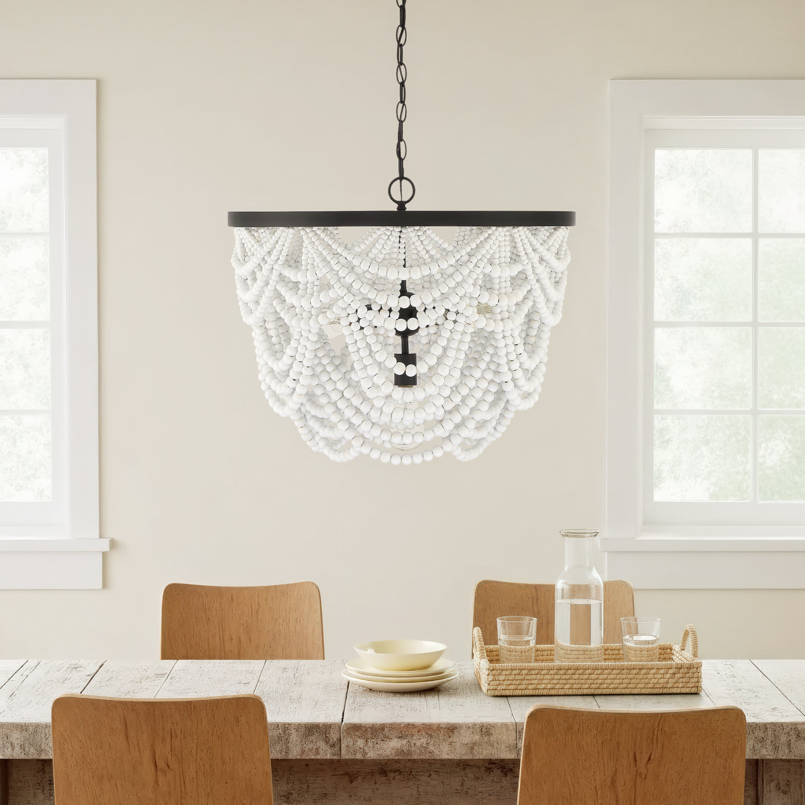 Clancey 5-Light Chandelier, White