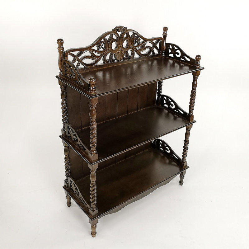 Alysandra Storage Bookcase, Dark Brown