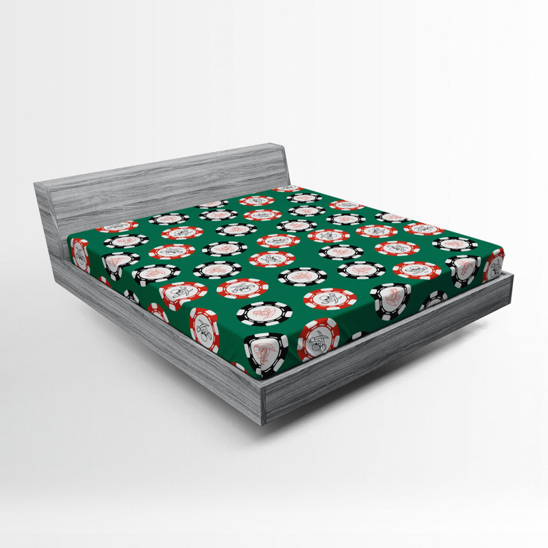 Microfiber Geometric Fitted Sheet, Full Fitted Sheet