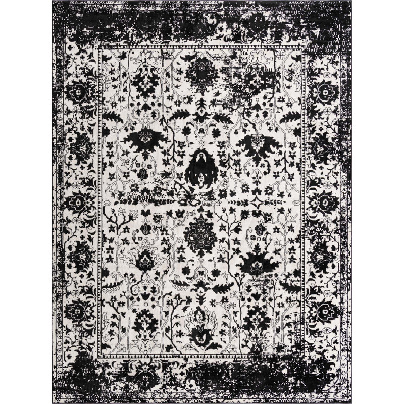 Tapis oriental Singleton, Noir, Rectangle 9 pi x 12 pi