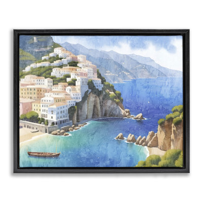 Cadre flottant Vibrant Coastal Seascape, conception de Kim Allen