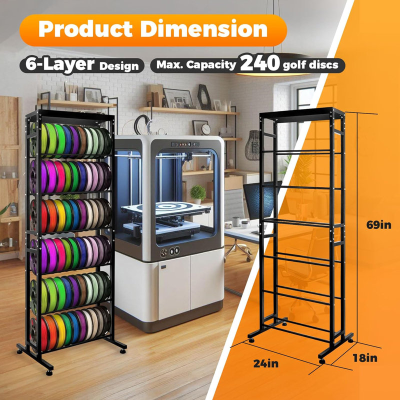 6-tier Disc Golf Storage Rack