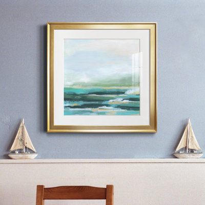 «Misty Inlet II», reproduction encadrée de qualité supérieure - prête à être accrochée
