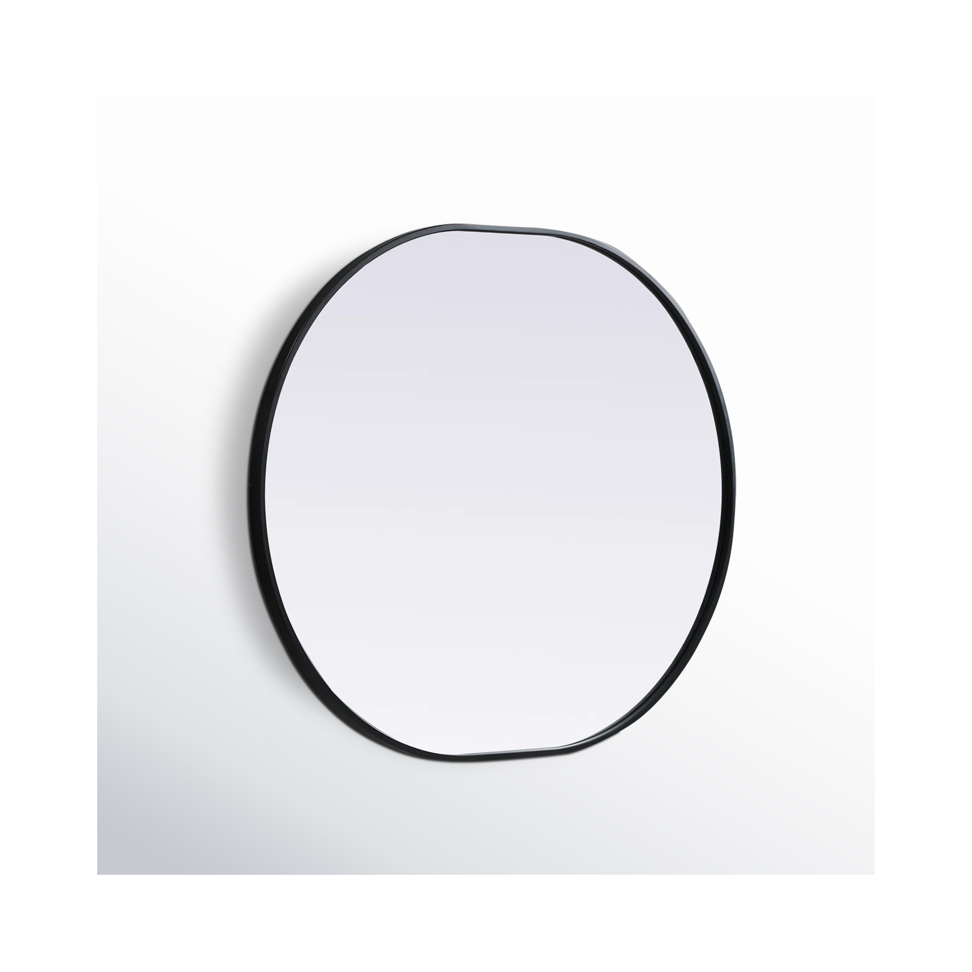 Sabine Metal Pill Wall Mirror, 36" x 30", Black