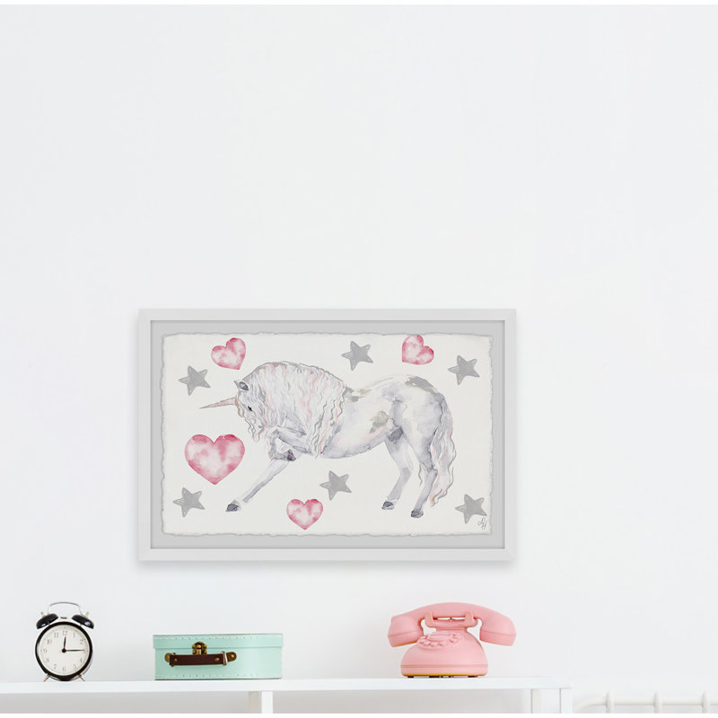 «Scapula Curly Unicorn», reproduction encadrée, 24 po x 36 po