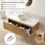48"Bathroom Vanity with Sink, Drawer and Sensor Light, White Sintered Stone Top and Ceramic Basin, Pre-Assembled-1763383417-1763383420