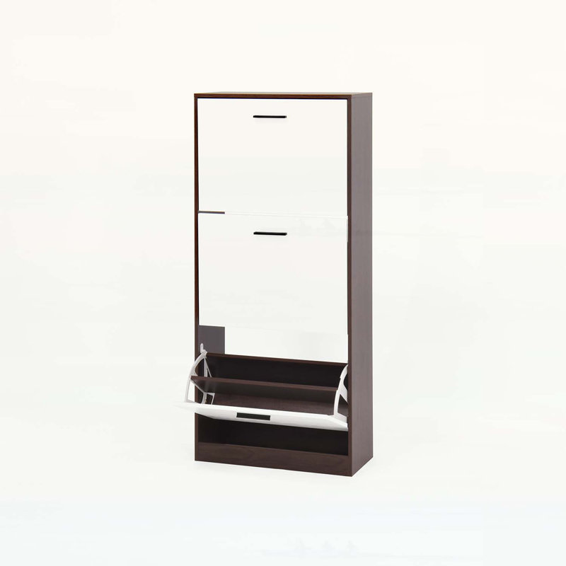 Armoire à chaussures polyvalente pour l'organisation de la maison et l’optimisation de l’espace, Noyer