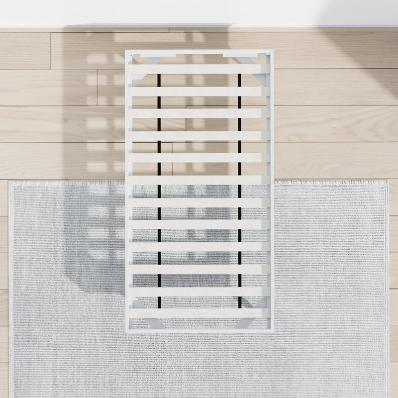 Wojcik Modern Wooden Bed Frame, Twin, White