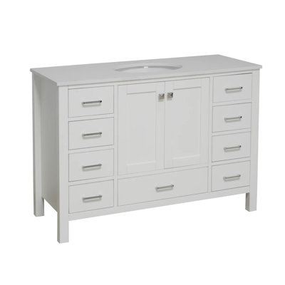 Claudett 48'' Single Bathroom Vanity with Top