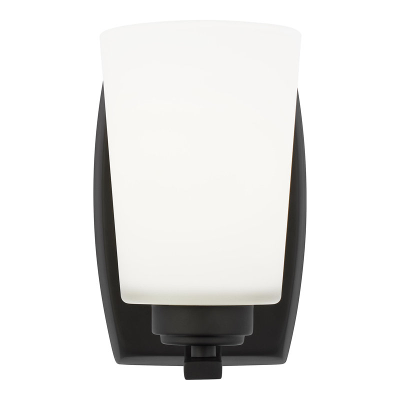 Franport One Light Wall / Bath Sconce from Generation Lighting , No, Midnight Black