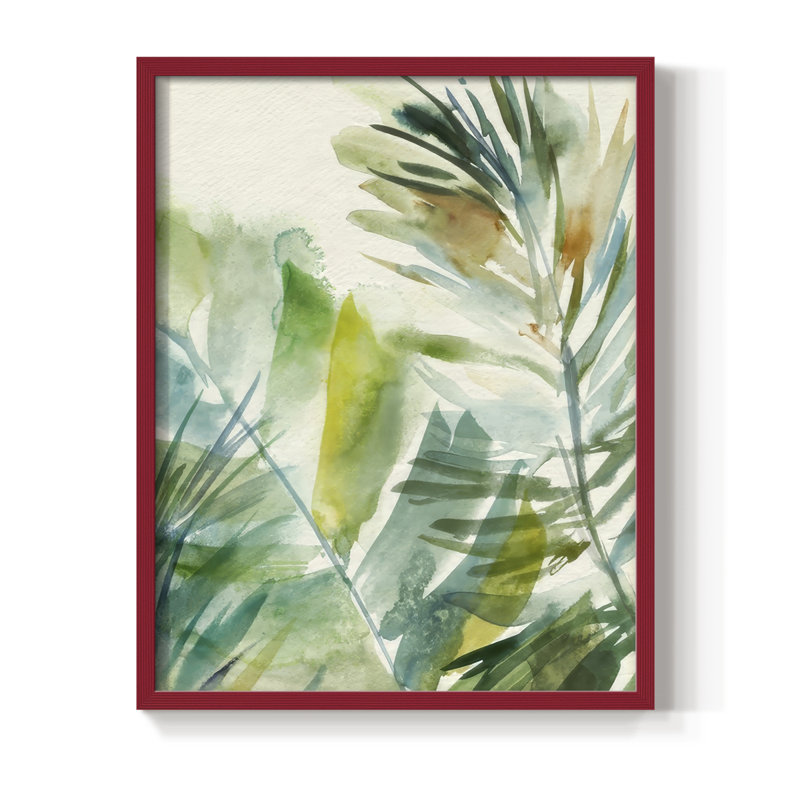 «Paradise Memory I», reproduction encadrée - bois massif, H 21 po x l 17 po, Rouge