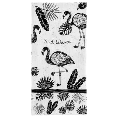 TORCHON BOHO FLAMANT ROSE