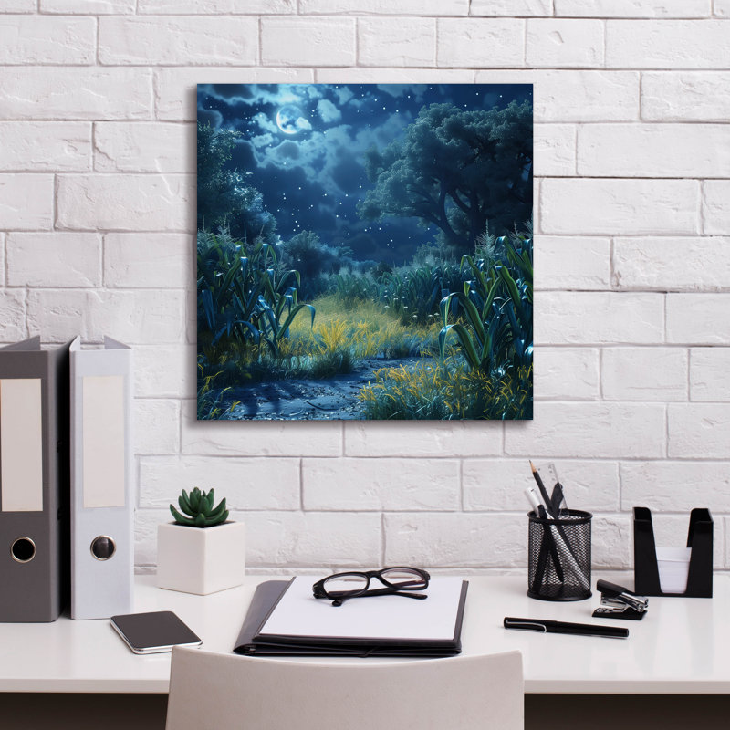 Toile épique «Moonlit Clearing» par r3darch0n, épique graffiti, 18 po x 18 po, H 18 po x l 18 po x P 0,75 po