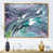 Toile avec cadre flottant or