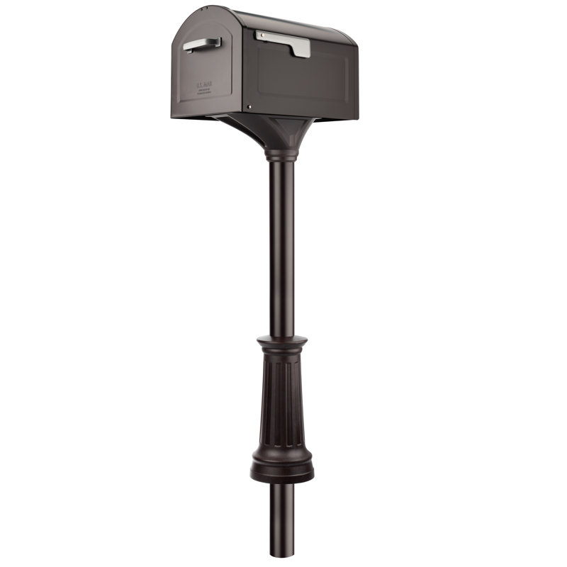 Centennial Mailbox+Post Combo Kit in Rubbed Bronze, Rubbed Bronze, Rubbed Bronze