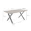Harrington Oak Solid Wood Top Metal Base Dining Table